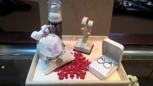 Sterling Silver Hoop Earrings $25, Lavish Jewelry Cleaner - 2 bottles for $25, Angelica Bracelet $25.