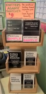 'Knitters Against Swatches' the unofficial knitting-themed expansion pack for Cards Against Humanity - $9